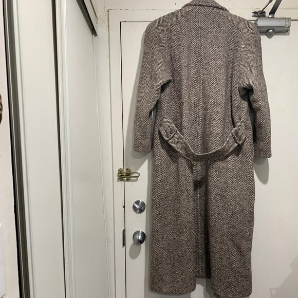 VINTAGE RAFFINATI TWEED DOUBLE BREAST TRENCH COATS SIZE M/L - Picture 3 of 11
